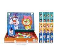 Qoukonao Puzzle Con Magneti,Per Giocattoli A Doppia Faccia - Puzzle Magnetico Di Travestimento | Per Adolescenti Adulti Ragazze Apprendimento Prescolare Viaggio Asilo Classe Ragazzi