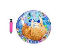 Qoukonao Tappetino Acquatico Gioco per Gatti, Lettino Ad Acqua Per Cuccioli Con Pompa Gonfiabile, Tappetino Pieghevole Rinfrescante Antinoia per Animali Domestici per Interni Esterni Casa