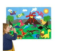 Qoukonao Tavola in feltro per bambini - Tavola per storie in feltro di flanella fai da te per bambini | Set di tabelloni in fuzzy multifunzionali per animali domestici e animali da fattoria per