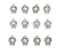 QOVBD 20 pezzi 14X18MM Ciondoli di tartaruga marina in C Perline di vetro sfaccettato per gioielli fai da te Creazione di orecchini Collane Fornitore Braccialetti-TMHui