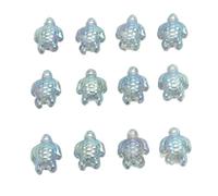 QOVBD 20 pezzi 14X18MM Ciondoli di tartaruga marina in C Perline di vetro sfaccettato per gioielli fai da te Creazione di orecchini Collane Fornitore Braccialetti-TMLv