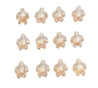 QOVBD 20 pezzi 14X18MM Ciondoli di tartaruga marina in C Perline di vetro sfaccettato per gioielli fai da te Creazione di orecchini Collane Fornitore Braccialetti-HPJ