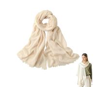 QOWIJEX 1 Pezzo Sciarpa Donna Elegante Scialli da Sposa Prom Foulard Leggero Lungo Stola Elegante Donna Cerimonia Scarf Gonna da Spiaggia Regalo Scialle Coprispalle per Cerimonia Festa 195x95CM