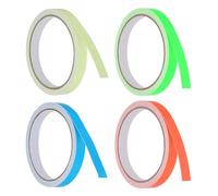QOWIJEX 4 Pezzi Nastro Autoadesivo illumina al buio, Nastro Adesivo Luminoso,3m*1cm/Roll,Impermeabile, Rimovibile, Durevole, Indossabile, Stabile, Sicuro