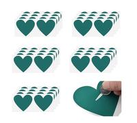 QOWIJEX 40 Pezzi Adesivi Gratta e Vinci Forma Cuore Gratta e Vinci Autoadesivo Adesivi Etichette Scratch Off a Forma Cuore Scrapbooking Cartoline Biglietti D'auguri Matrimoni 7 * 8CM, Verde