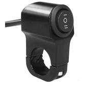 QOWIRUT Moto Accensione Pulsante 22mm Interruttore Luce di Emergenza per Moto Doppio Segnale di Emergenza Interruttore Lampeggiante Accessori per Moto Universale(Black 02)