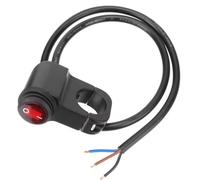 QOWIRUT Moto Accensione Pulsante 22mm Interruttore Luce di Emergenza per Moto Doppio Segnale di Emergenza Interruttore Lampeggiante Accessori per Moto Universale(Single Switch)