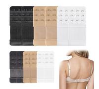 QOWUXHZ 12 Pezzi Allunga Reggiseno Prolunga Reggiseno Cinghia Di Estensione Reggiseno 3 File 2 Ganci 3 Ganci Estensioni Reggiseno Morbido Confortevole Ed Elastico Pelle Chiara Bianco Nero