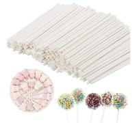 QOWUXHZ 200 Pezzi Bastoncini Per Cake Pop Bastoncini Per Lecca Lecca Cartaceo Di Caramelle Per La Fabbricazione Di Dolci Cupcake Torta Dessert 100 * 3Mm