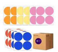 QOWUXHZ 40 Pezzi Bollini Adesivi Colorati Etichette Adesive Bollini Colorati Rotonde Adesivi A Pois Autoadesivi Grandi Per Magazzino Ufficio 100Mm 10 Colori