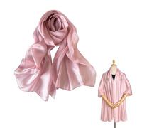 QOWUXHZ Stola Da Donna Scialle Donna In Raso Chiffon Silky Sciarpa Tinta Unita Wrap Stola Per Sposa Damigella Cerimonia Matrimonio Serata Rosa Regalo Per La Festa Della Mamma