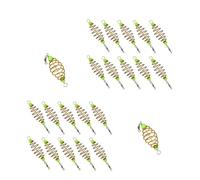 QOXEZY 10 pezzi/24 pezzi per pesca alla carpa, molla con platina, gabbia in lega di rame per esche per pesca alla carpa