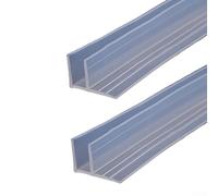 QOXEZY 2 guarnizioni a forma di F da 2 m, per vasca da bagno e doccia, striscia per vetro spessore 6 mm, guarnizione in gomma per porta in vetro