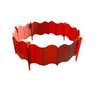 QOXEZY 20 pannelli in plastica per recinzione da giardino, resistenti ai raggi UV, in polipropilene ad incastro, per giardini, ortaggi e paesaggistica, con 10 picchetti di fissaggio (rosso mattone)