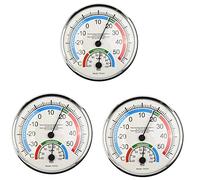 QOXEZY 3/6/9 pezzi 2 in 1 termometro igrometro per interni ed esterni, senza fili, misurazione della temperatura e dell'umidità dell'aria, igrometro analogico per interni ed uffici, casa, esterni