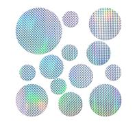 QOXEZY Adesivi deterrenti contro le collisioni di uccelli, decalcomanie olografiche di sicurezza riflettenti per vetro residenziale e commerciale, confezione da 5, materiale cartaceo (LS801)