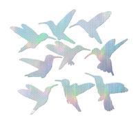 QOXEZY Adesivi deterrenti contro le collisioni di uccelli, decalcomanie olografiche di sicurezza riflettenti per vetro residenziale e commerciale, confezione da 5, materiale cartaceo (LS816)