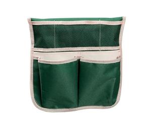 QOXEZY Borsa per attrezzi da giardino, in tessuto Oxford resistente, compatibile con inginocchiatori pieghevoli, doppia dimensione (32 x 31,5 cm + 37 x 19,5 cm), verde (L)