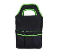 QOXEZY Borsa per attrezzi da giardino, resistente tessuto Oxford 600D, con comoda maniglia e 8+ tasche per accessori per la cura delle piante e uso esterno (verde)
