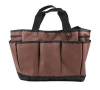 QOXEZY Borsa portaoggetti per attrezzi da giardino per cortile e uso esterno, pieghevole, compatta, 35,6 x 27,7 x 23,9 cm, per resistente tessuto Oxford 600D + 210D (colore caffè)