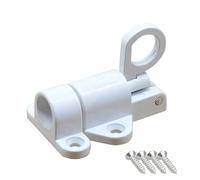 QOXEZY Chiusura automatica a molla in lega di alluminio nero grigio-bianco solido per la casa con alluminio e lega realizzata dall'immagine visualizzata (bianco)