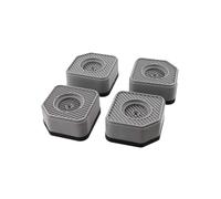 QOXEZY Confezione da 4 cuscinetti di supporto antiscivolo per mobili, regolabili, per letti, divani ed elettrodomestici, 9,5 x 9,5 x 9,5 cm, grigio, resistente, capacità 1814,4 kg