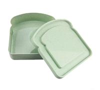 QOXEZY Contenitore per panini con coperchio, in plastica, riutilizzabile, per microonde, per lavoro, scuola e viaggi (verde)