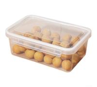 QOXEZY Contenitori per alimenti con coperchio ermetico in silicone, plastica PP per snack secchi, spezie, articoli da dispensa, organizzazione della cucina, corpo trasparente con chiusura one-touch