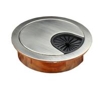 QOXEZY Copertura per foro per cavi, 80 mm, ideale per ufficio e casa, con scrivania e realizzata in metallo grovigli da distrarre (spazzolato 80 mm)