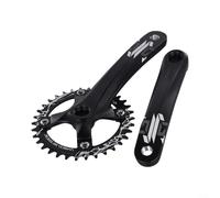 QOXEZY Corona quadrata per bicicletta, lunghezza 170 mm con corona 104BCD, design a denti stretti e larghi, per la maggior parte delle bici da strada MTB a velocità singola 8 9 10 11 velocità in lega