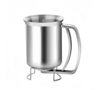 QOXEZY Dispenser per pastella per pancake in acciaio inox con manico a molla per un facile controllo e porzioni uniformi, per cucine domestiche e panetterie