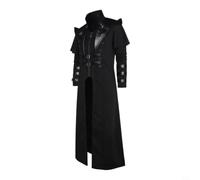QOXEZY Gilet gotico senza maniche da uomo con scollo a V stile | Tessuto misto cotone al 65%, morbido al tatto, resistente, consigliato per la cura