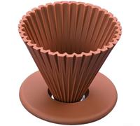 QOXEZY Gocciolatore riutilizzabile in silicone per caffè compatibile V60 con base stabile per casa e ufficio, 10,5 cm, marrone (marrone)