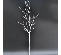 QOXEZY Grande bianco artificiale secco ramo schiuma pianta Decor | Questo ramo artificiale bianco flessibile può essere piegato senza rompersi per creare eleganti composizioni floreali.