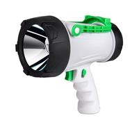 QOXEZY IP68 Impermeabile 1200lm Torcia Faretto Ricaricabile - 15W Handheld Searchlight con 200 Meter Range, Funzione Banca di Potere USB, per Attività All'aperto