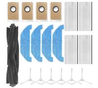 QOXEZY Kit di accessori per aspirapolvere, per Neakasa per NoMo N3 RS0100WA, spazzola laterale a rullo, panno, sacchetti di ricambio (A)