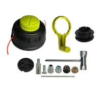 QOXEZY Kit di ricambio per testa d'erba compatibile con decespugliatori cordless RY15526 (314608005), RY1557 e RY15529 - Robusta struttura in plastica