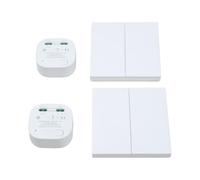 QOXEZY Kit interruttore telecomando autogenerante senza fili | Questo interruttore wireless autogenerante consente di controllare le luci da qualsiasi luogo senza cablaggi complessi.