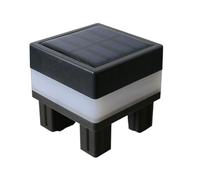QOXEZY Lampada da giardino a energia solare, per esterni, quadrata, 7 x 7 | Questa luce quadrata a energia solare fornisce un'illuminazione automatica dal tramonto all'alba della recinzione del
