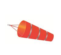 QOXEZY Manicotto a vento per esterni, 60 cm, resistente alle intemperie, tessuto Oxford antistrappo, con cintura riflettente, compatibile con uso aeronautico e meteorologico (rosso grigio)