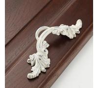 QOXEZY Maniglia per armadio in lega di zinco per cassetti e armadi, 134 x 32 mm, distanza foro 64 mm, finitura bronzo, include viti da 25 mm, confezione da 6