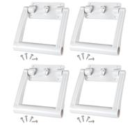 QOXEZY Maniglie di ricambio per ghiacciai Igloo da 25 a 72 litri, kit di maniglie in plastica bianca (4 set) con hardware per una facile installazione (100 (4 fori))