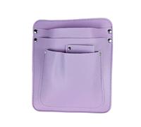 QOXEZY Marsupio porta attrezzi per fioristi e giardinieri professionisti - Kit di attrezzi compatto in pelle con scomparti multipli, cintura regolabile, 21 x 18 x 3 cm (viola)