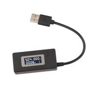 QOXEZY Misuratore di corrente di tensione USB Display LCD 2A 1A tester | Visualizza simultaneamente la tensione in tempo reale e le letture di corrente su uno schermo LCD chiaro monitoraggio dello