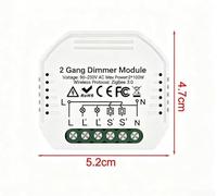 QOXEZY Modulo interruttore WiFi intelligente Dimmer con telecomando per Alexa per Tuya Supporta il funzionamento della luce bidirezionale compatibile con interruttori UE UK per case intelligenti