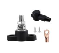 QOXEZY Morsettiera per sbarra collettrice M10, 12 V, 250 A, per auto, camper e yacht, collegamento di alimentazione CC a perno singolo, isolamento in nylon e struttura in acciaio inossidabile