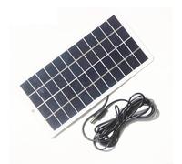 QOXEZY Pannello solare policristallino da 5 W 12 V con cavo DC 5,5 x 2,1 mm da 300 cm per ricarica della batteria da 3,7 V, alimentatore esterno impermeabile per luci da giardino, campanelli