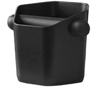 QOXEZY per barista Knock Box Design quadrato Coffee Puck smaltimento Bin Materiale ABS Facile Pulire 10,5 centimetri (nero)
