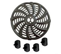 QOXEZY Piastra per friggitrice ad aria con 4 paraurti in gomma per Gourmia 6QT GAF698 GAF686, in acciaio inox, antiaderente, lavabile in lavastoviglie, vassoio di ricambio con flusso d'aria 23,8 x 23