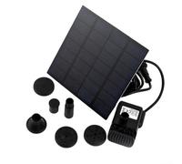 QOXEZY Pompa a fontana solare con 4 ugelli per giardino all'aperto bagno per uccelli acquario piccolo sistema di circolazione dell'acqua del laghetto decorativo giardino fontana